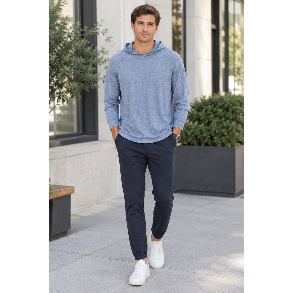 Lululemon Metal Vent Tech Hoodie 2.0 Mens M Blue Heathered Long Sleeve Pullover